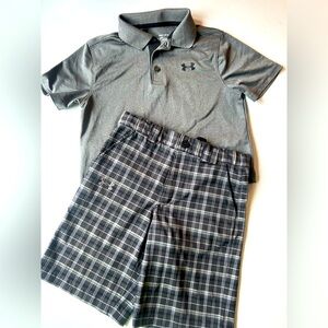 UNDER ARMOUR boys size medium (10) golf short set in excellent condition